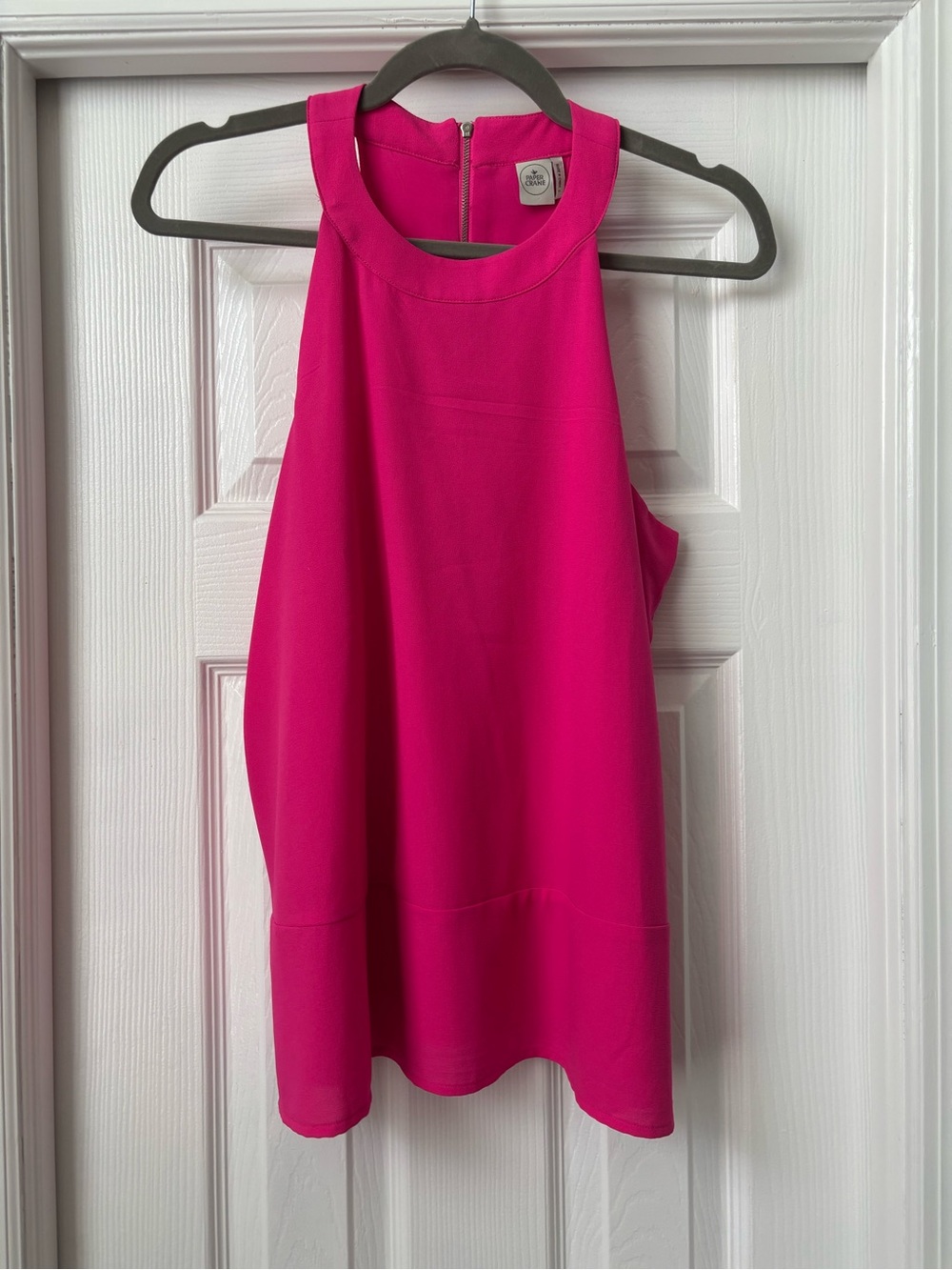 Paper Crane Hot Pink Halter Sleeveless Top